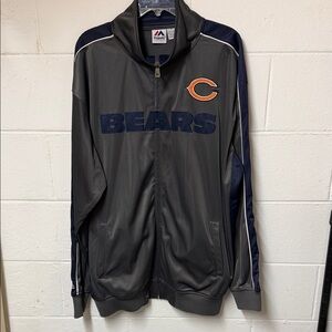 Majestic NFL Team Apparel Chicago Bears Full Zip Track Jacket Big and Tall 2XLT